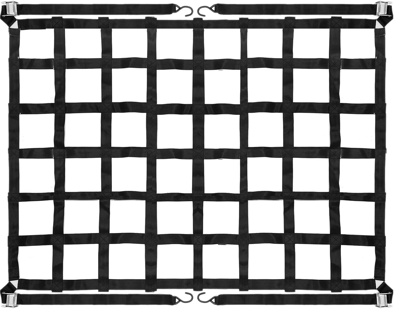 Heavy Duty Truck Bed Cargo Net with S-Hooks, 1100LBS, Pack of 2 D884