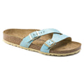 Aqua Two-Strap Suede Leather Sandals L65185