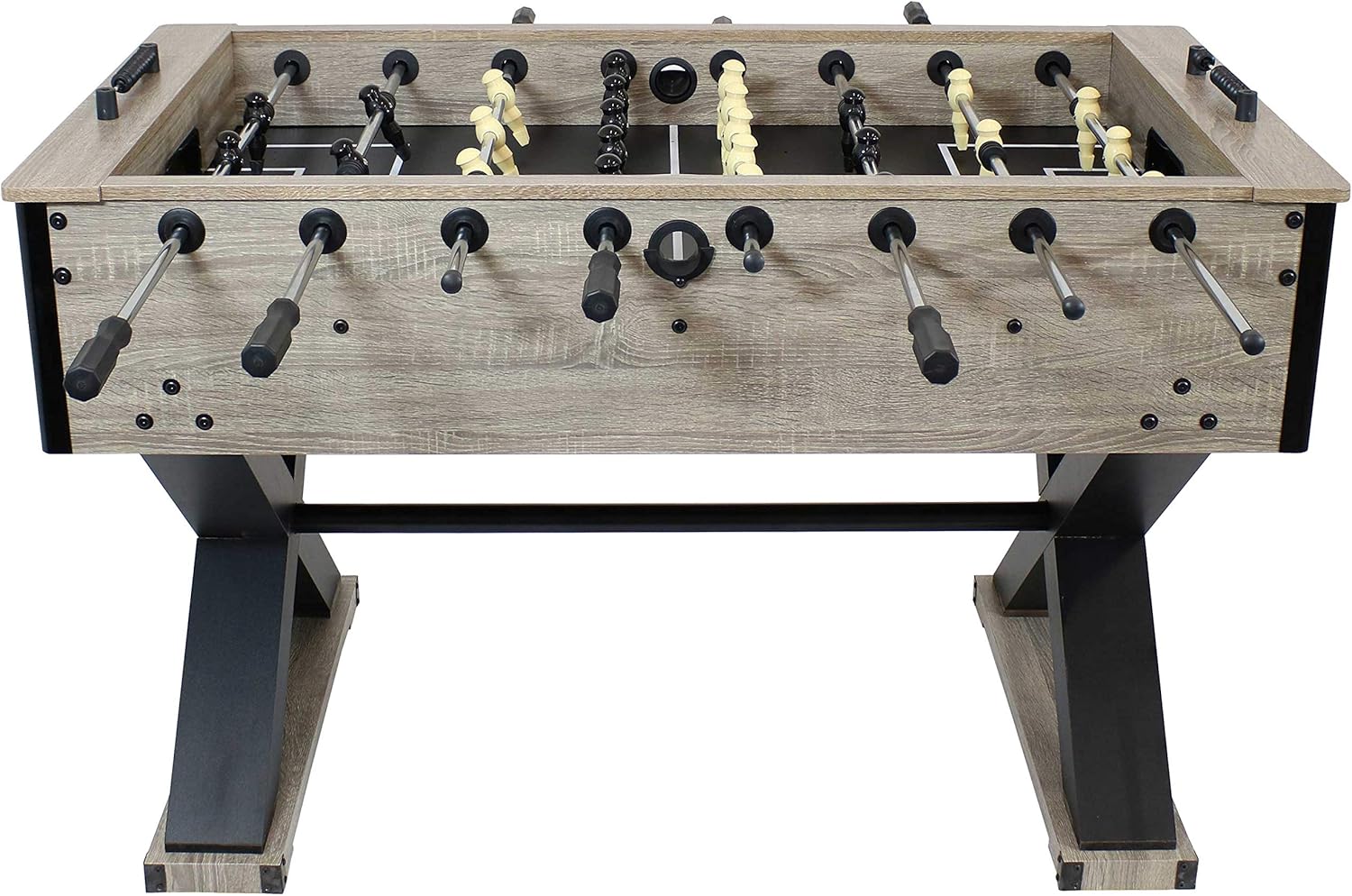 54.5-Inch Indoor Foosball Table with Gray Distressed Wood Look N846