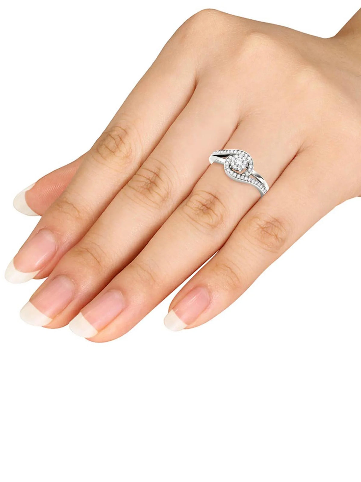 1/5ct Tw Diamond Cluster Engagement Ring G180036