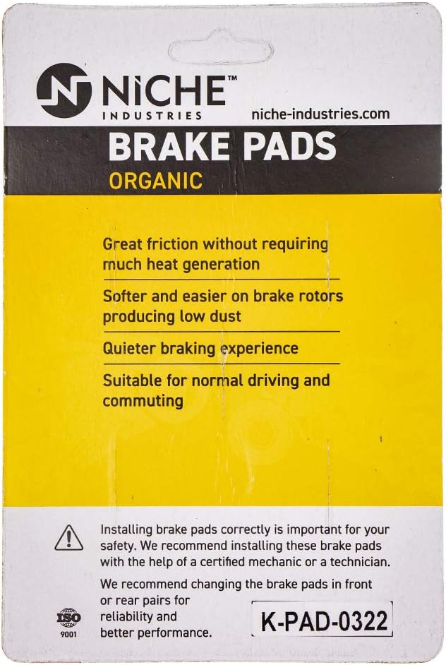 Complete Organic Brake Pad Set of 2 V5055