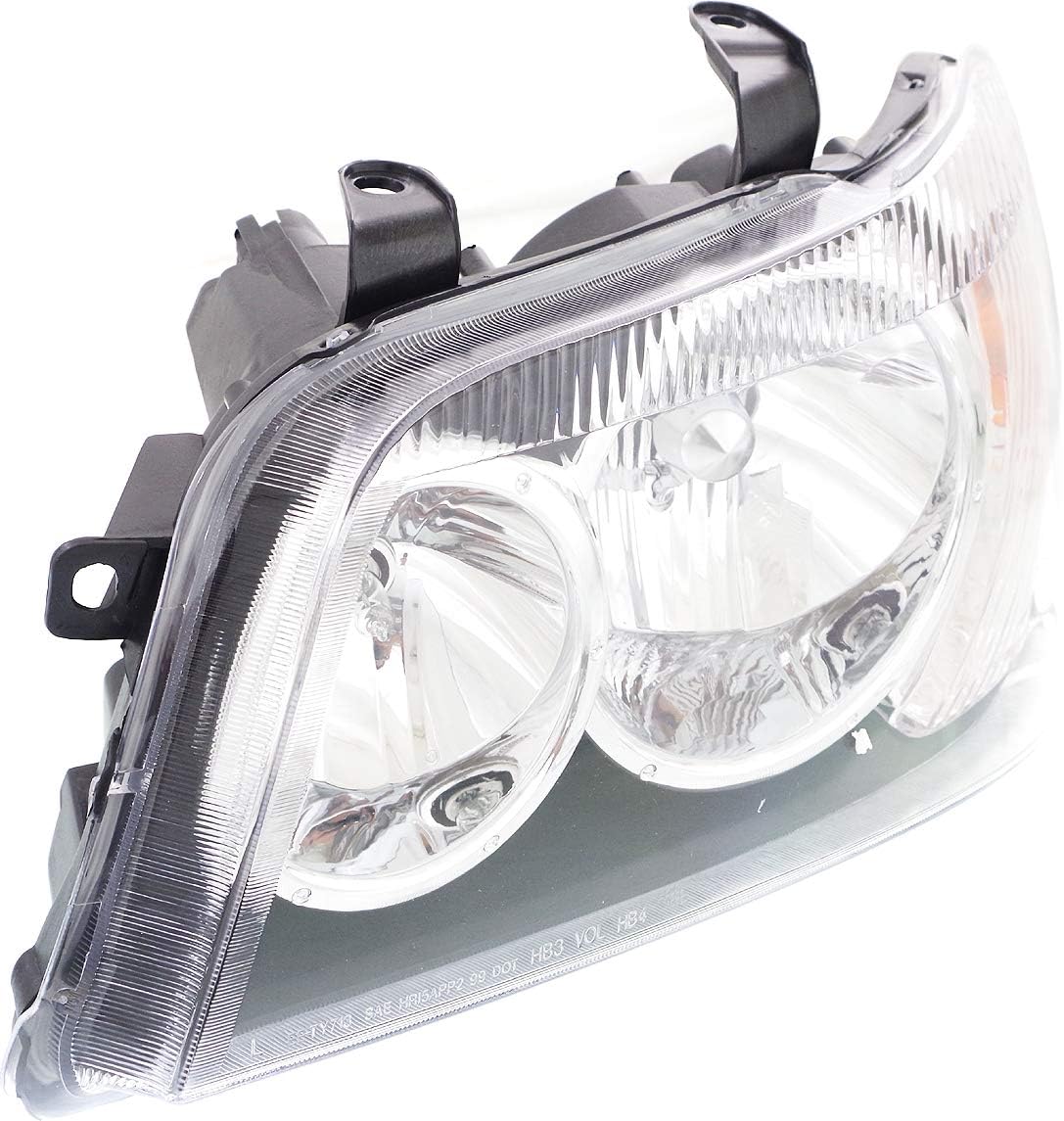 Headlight Set of 2 Clear Lens Halogen With bulbs W33693