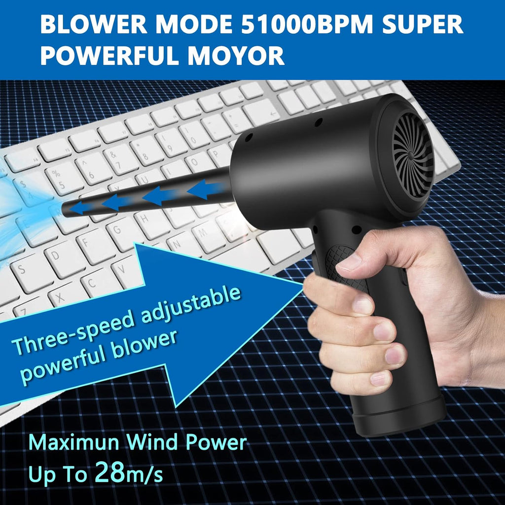 Rechargeable Electric Air Duster 51000 RPM Three-Speed Air Blower H984953