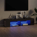 Gray TV Cabinet with LED Lights V25945