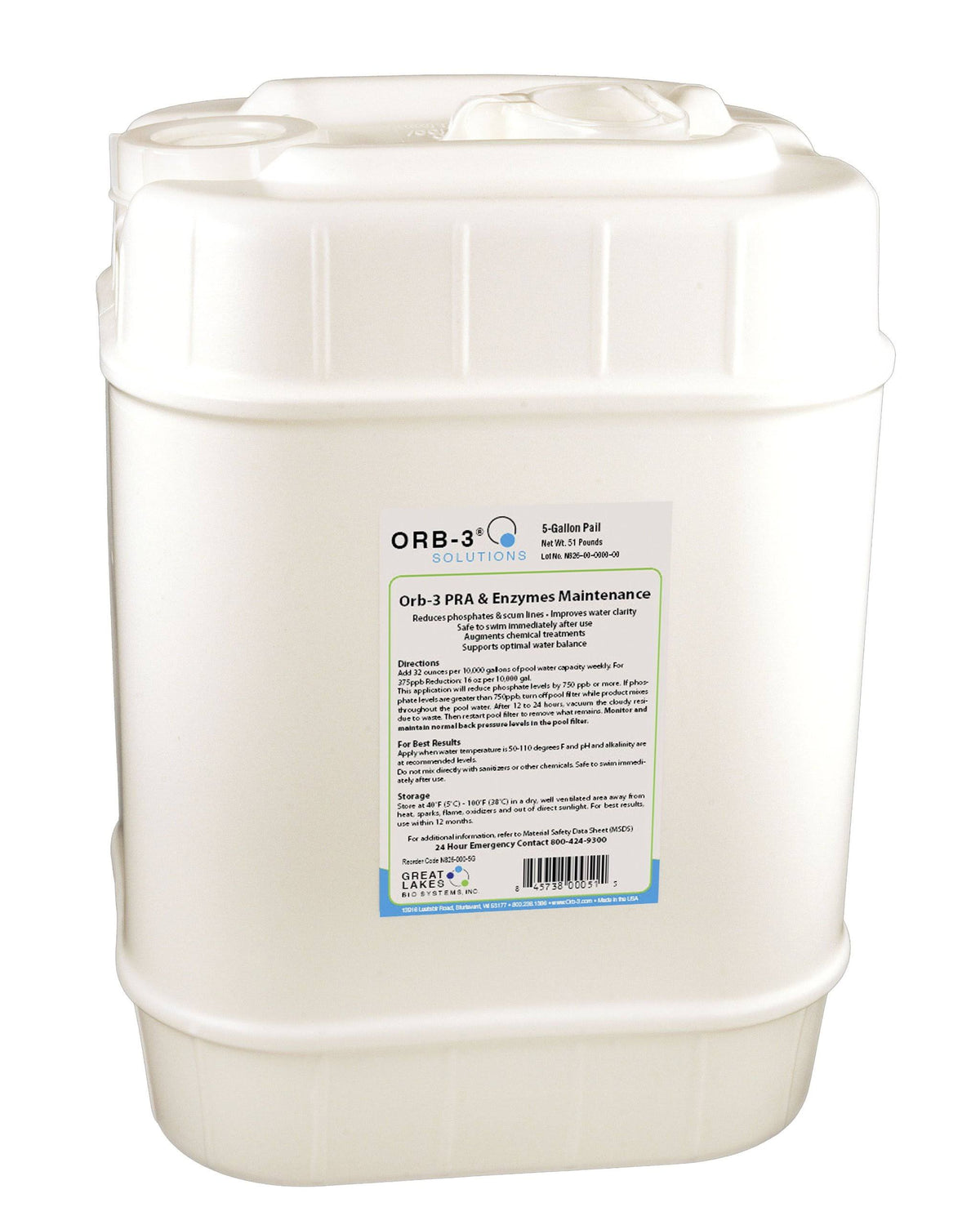 Concentrated Pra and Enzymes Pools, 5 Gal M7706