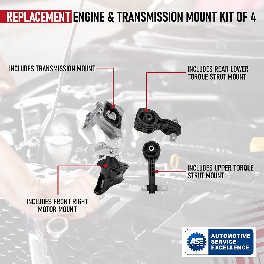 Engine and Transmission Mount Set of 4 F498