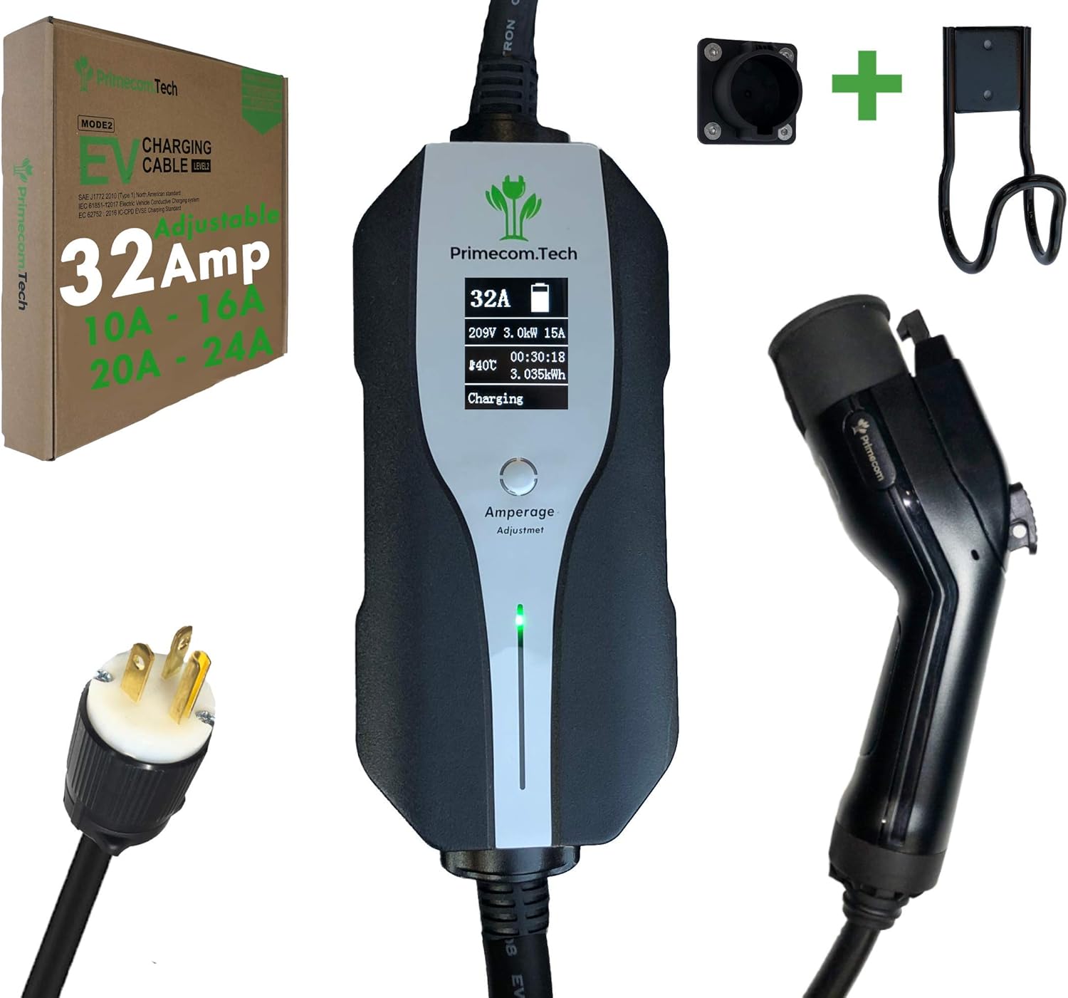 Level 2 Electric Vehicle Charger with 30Ft Cable R691744