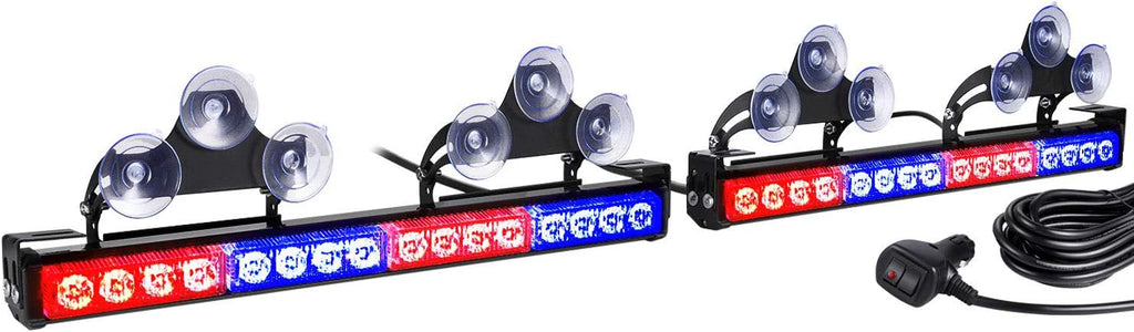 2 in 1 Amber White LED Traffic Advisor Strobe Light Bar H55118