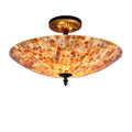 2-Light Dark Bronze Semi-Flush Mount X813