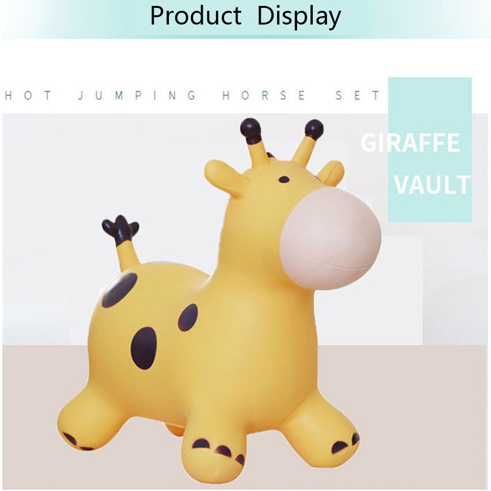 Pink Inflatable Bouncing Giraffe Kids Hopper S4664