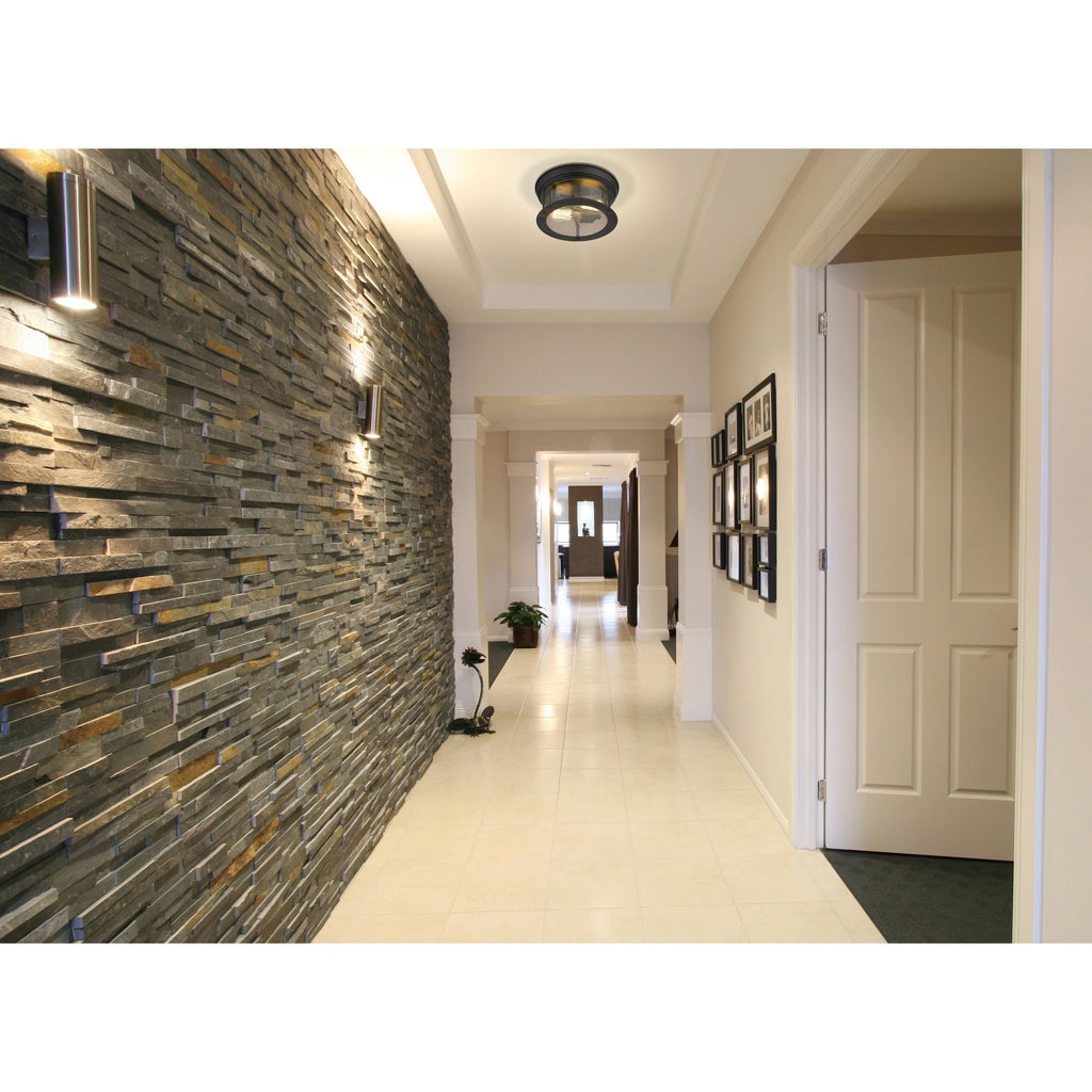 Matte Black 2 Light Flush Mount K12706