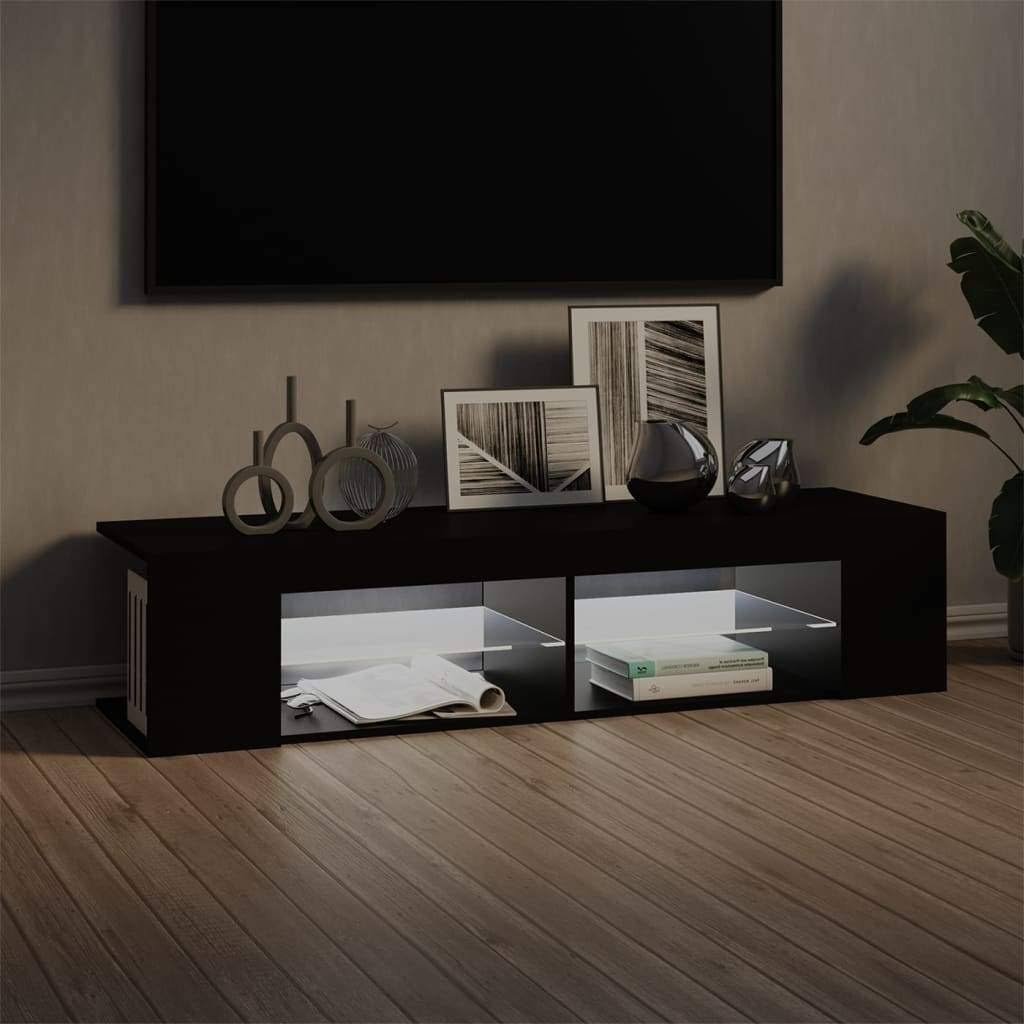 Gray TV Cabinet with LED Lights V25945