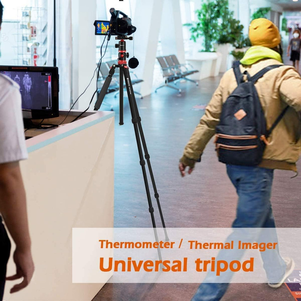 Aluminum Tripod with 360-Degree Ball Head and Rotatable Center Column, 75-Inch T265466
