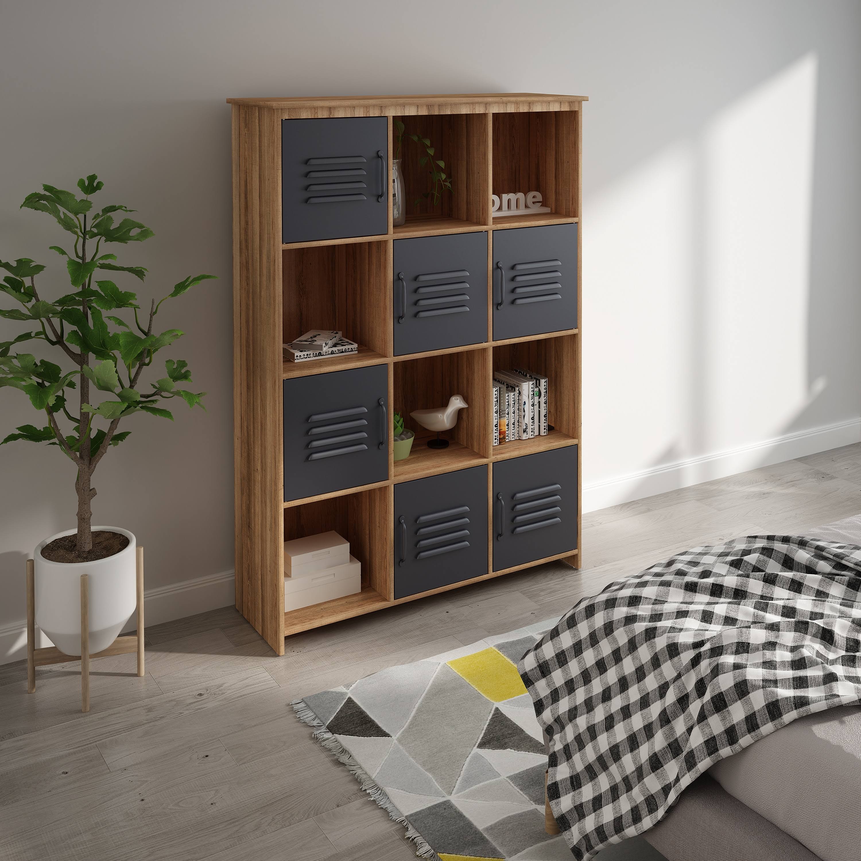 Modern Cube Bookcase with Shelf T348743