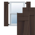 Raisin Brown PVC Board and Batten Shutters, Per Pair I56666