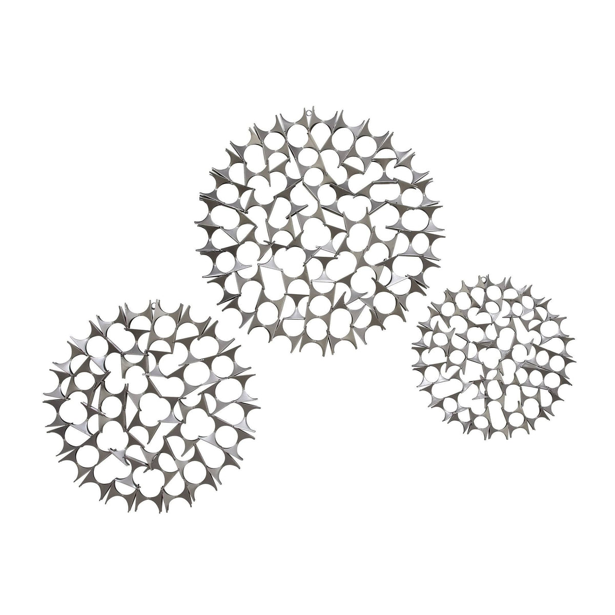 Metal Wall Decor (Set of 3) Silver Y40536