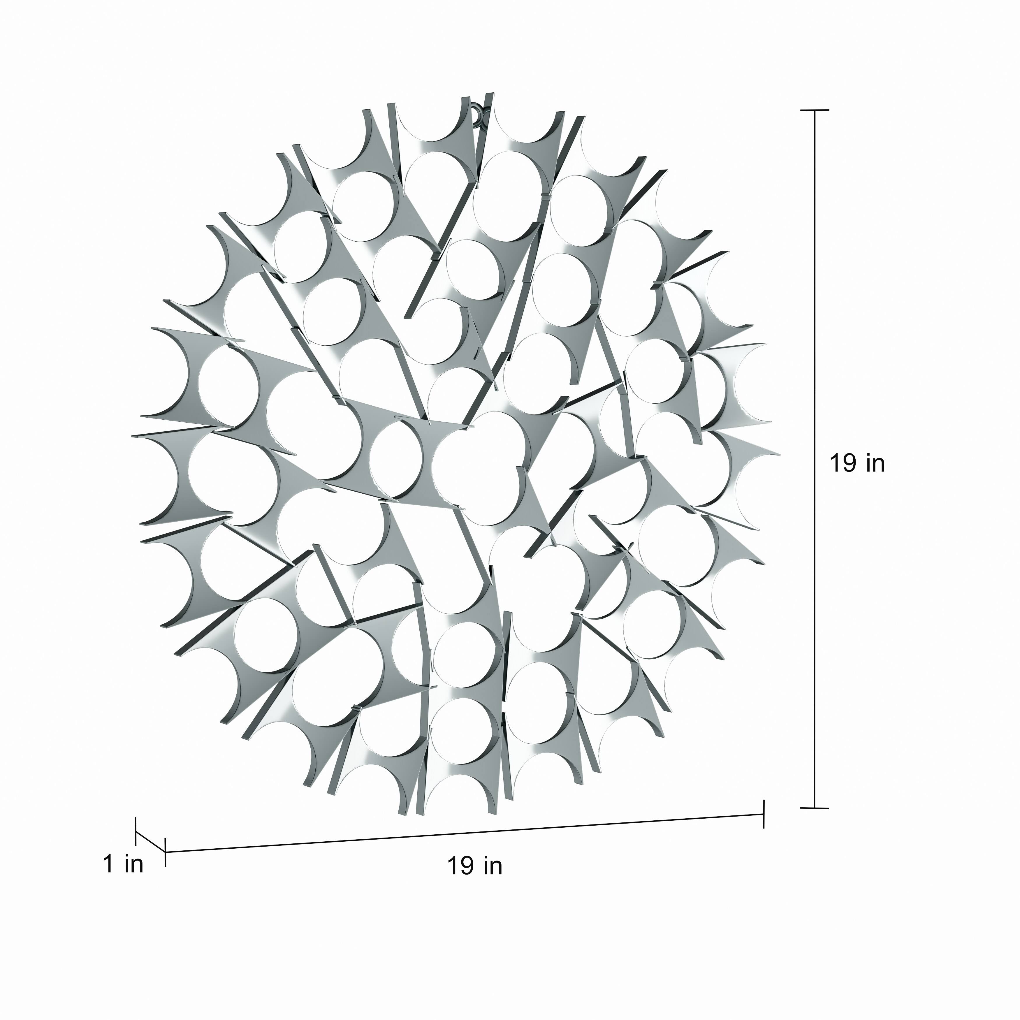 Metal Wall Decor (Set of 3) Silver Y40536