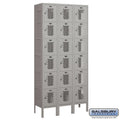 Vented Metal Locker - Six Tier - Gray T951264