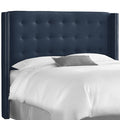 Navy Tufted Wingback Headboard J78972