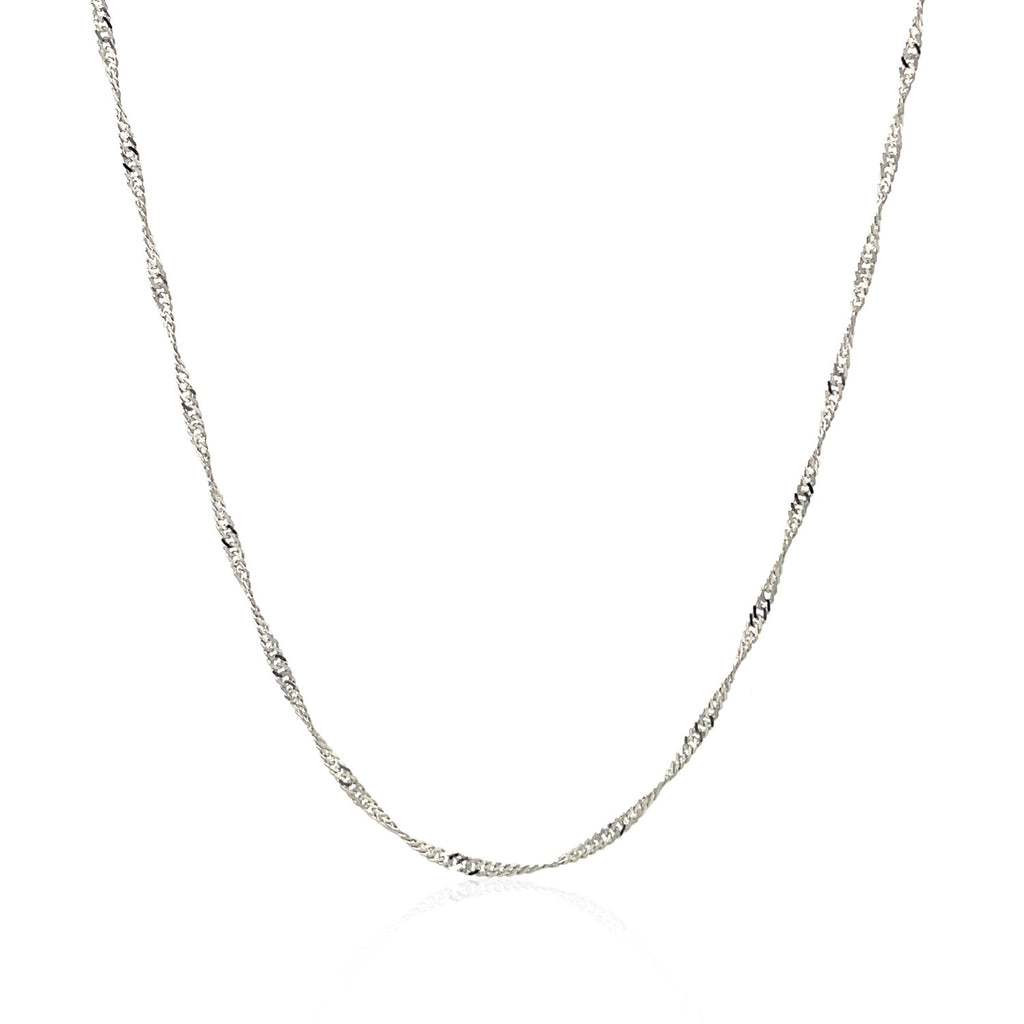 14K White Gold Singapore Chain 16'' W270