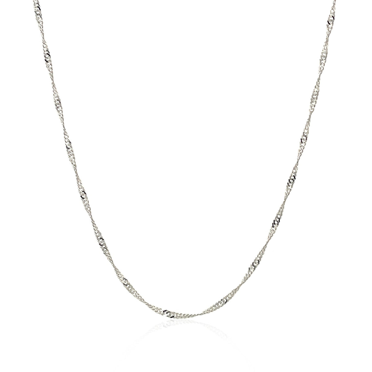 14K White Gold Singapore Chain 16'' W270
