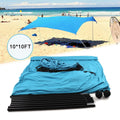10 x 10 ft Pop Up Beach Canopy Tent with Stability Poles K31103