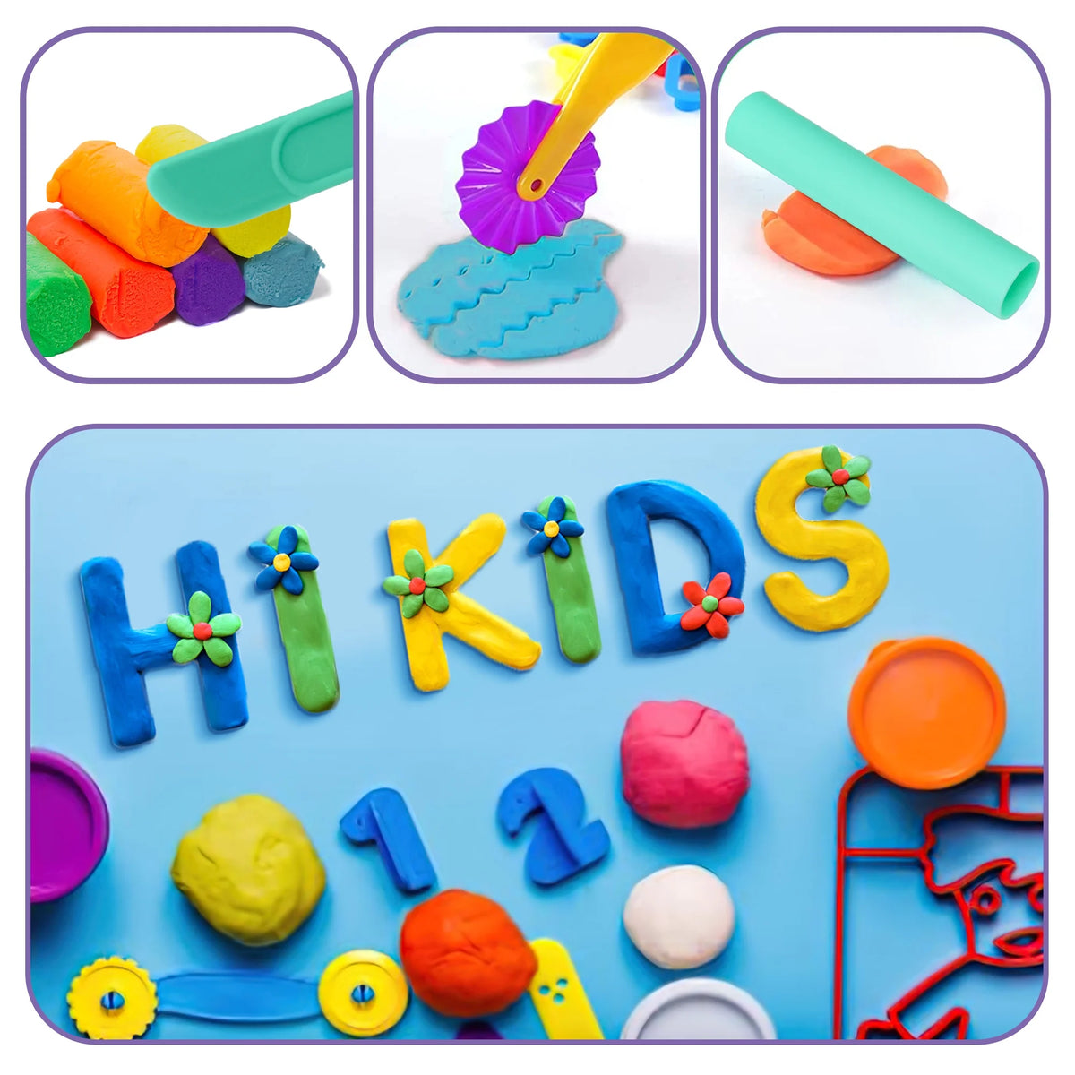 49-Piece Toddler Color Dough Tool Kit with Letters and Numbers P9592