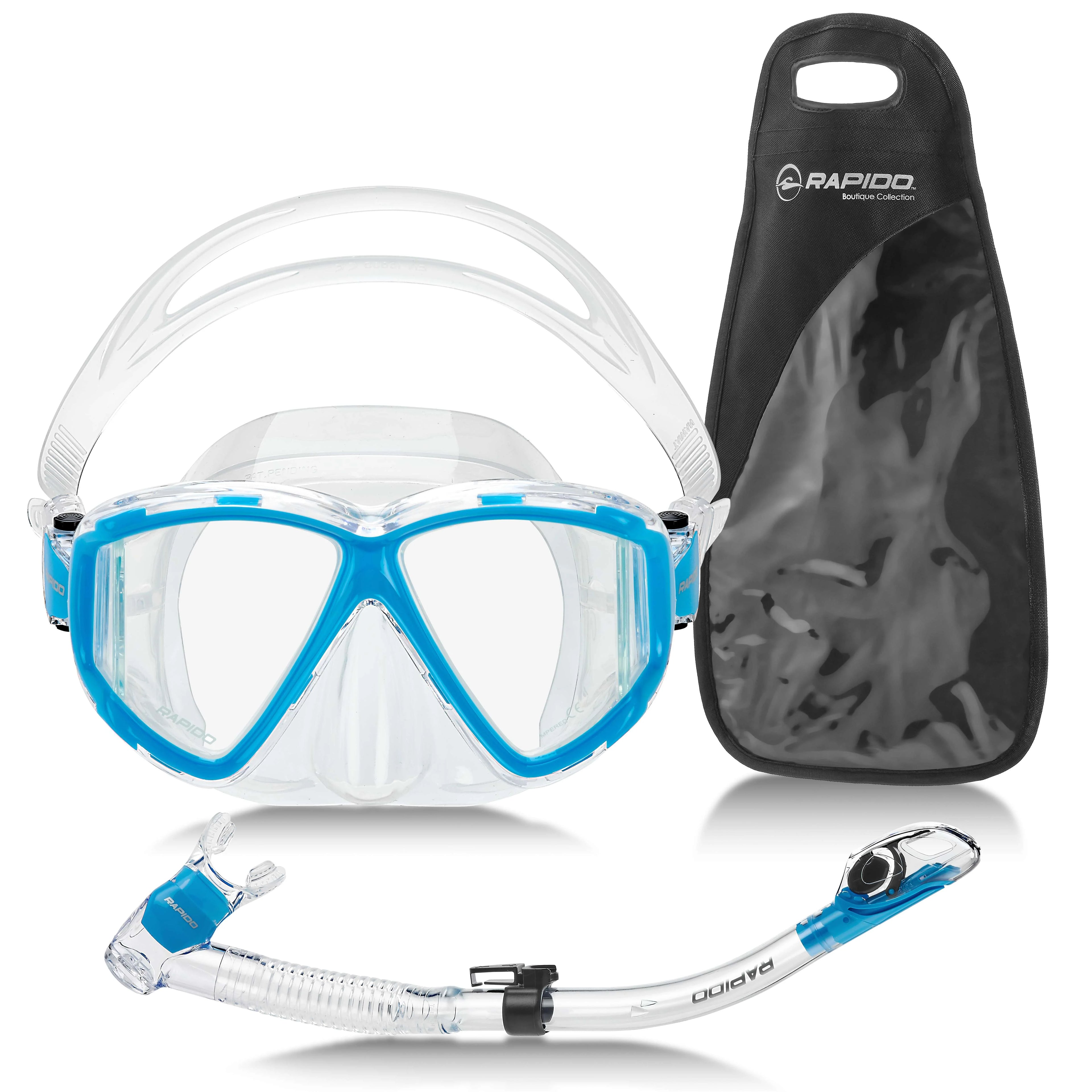 Panoramic Side-View Snorkel Mask with Dry Snorkel Set Z469324