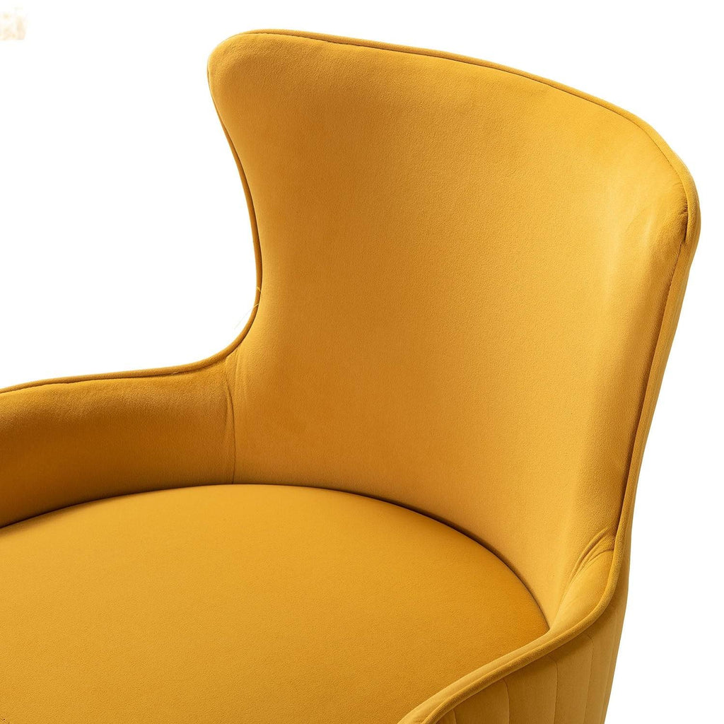 Blue Task Chair with Golden Base J12368