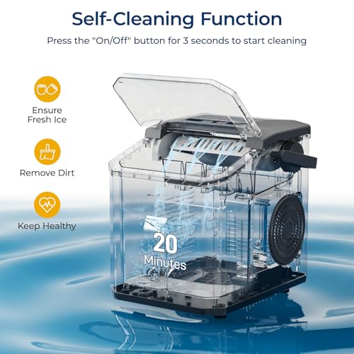 Stainless Steel Countertop Ice Maker Machine, 26.5Lbs/24H P62858