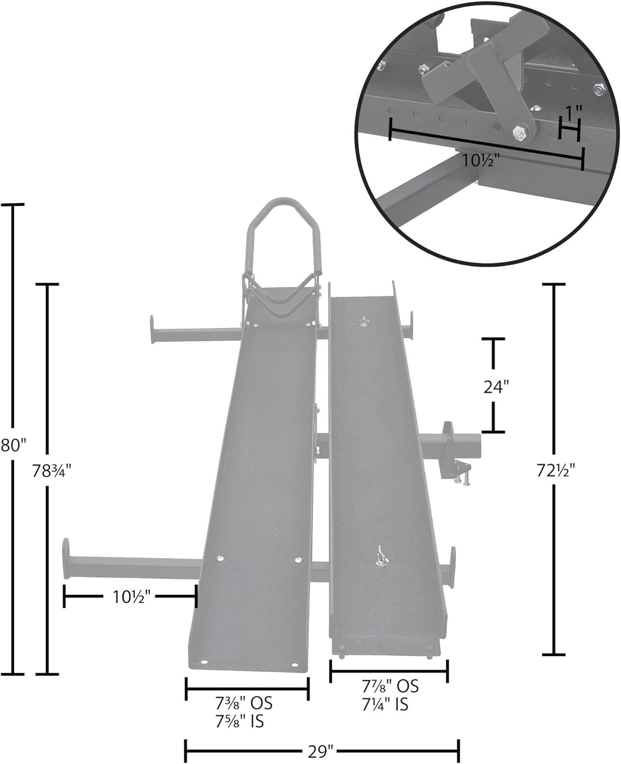 Black Steel Motorcycle Carrier K398493
