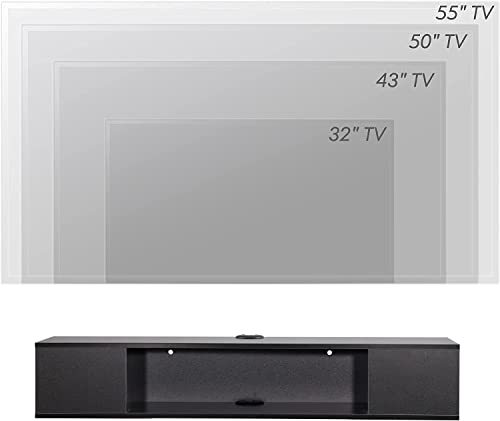 Black Floating TV Stand with Storage Space U9809