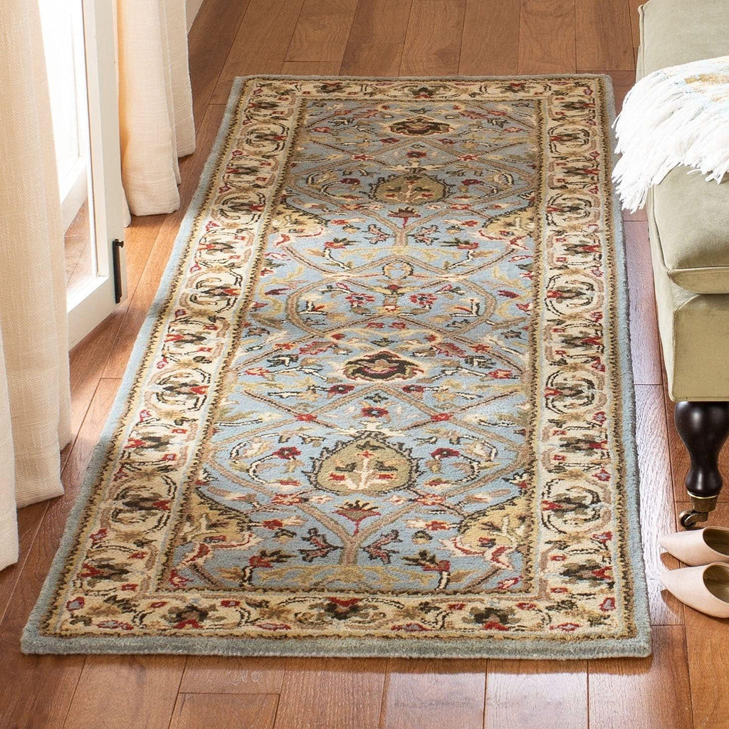 9'6" x 13'6" Light Green Beige Handmade Traditional Wool Area Rug N294