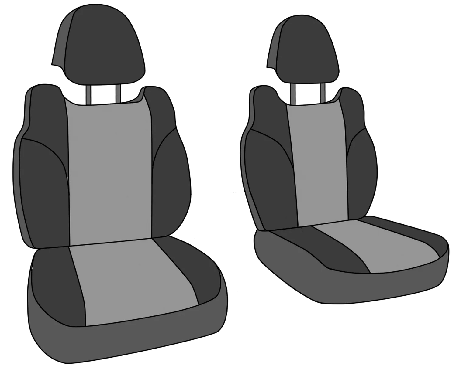 Black Monarch Insert Velour Seat Covers C18825