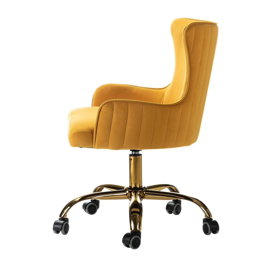 Blue Task Chair with Golden Base J12368