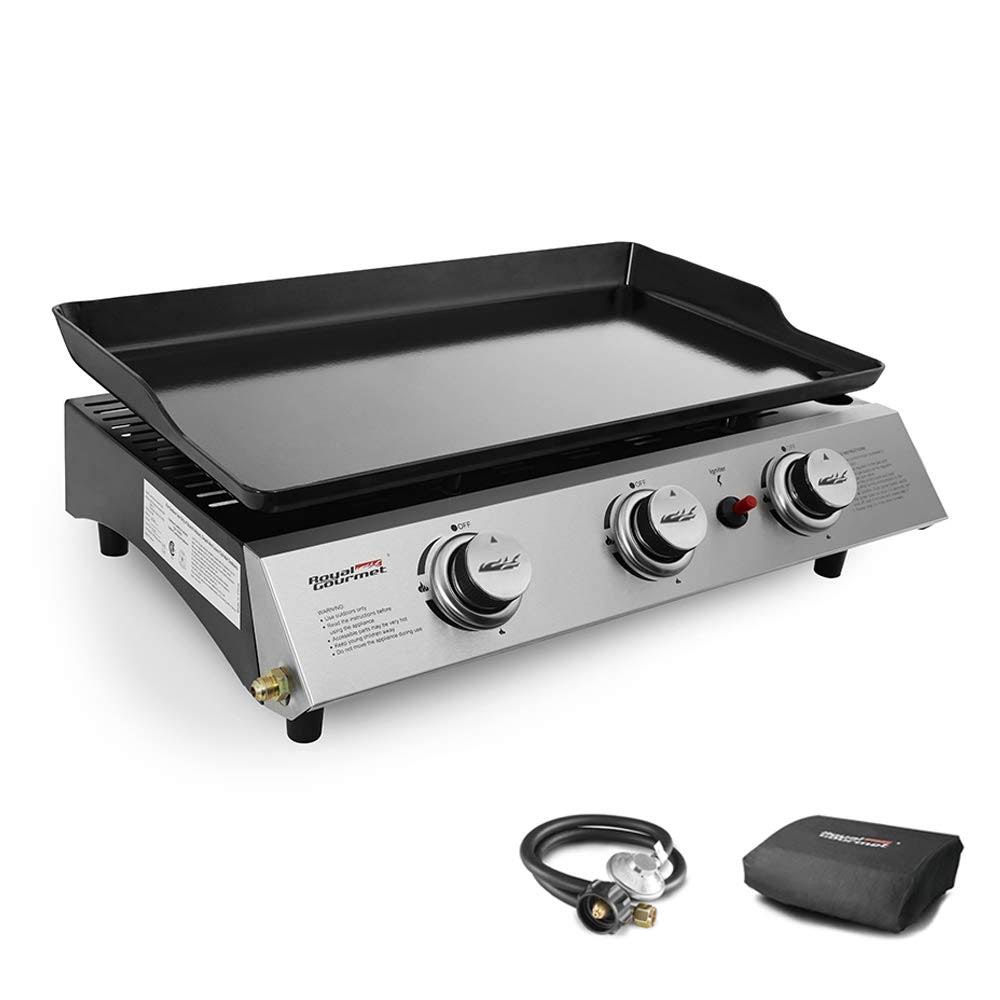 Portable 3-Burner Propane Gas Grill Griddle Q333