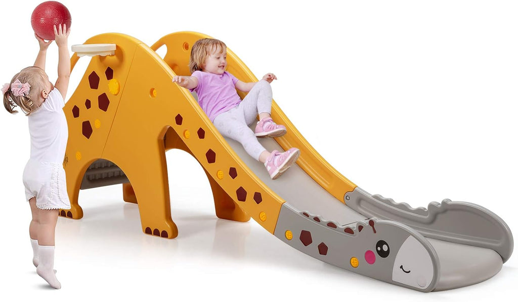 4 in 1 Folding Toddler Slide with Basketball Hoop P187