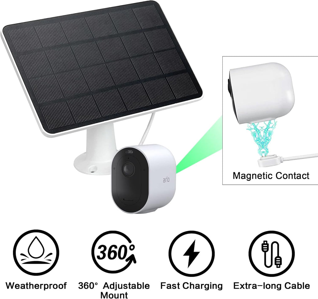 2 Pack 3.3W 5V Solar Panel with 9.8ft Weatherproof Charging Cable and Adjustable Mount A997