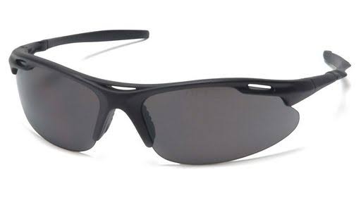 Black Frame Gray Lens Safety Glasses F767254