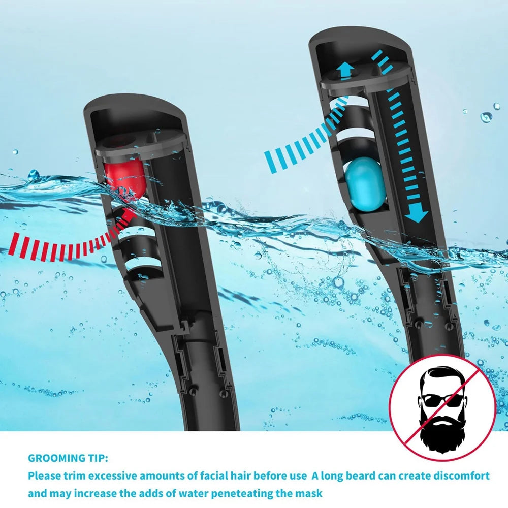 Snorkeling Diving Goggles with Double Tube Silicone I29934