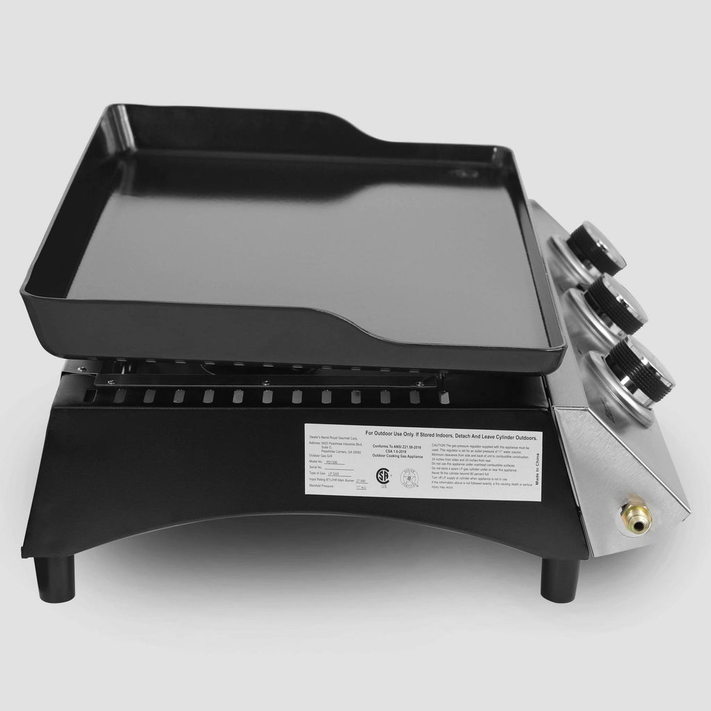 Portable 3-Burner Propane Gas Grill Griddle Q333
