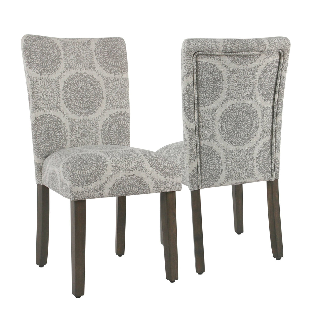 Gray Medallion Parsons Dining Chair (Set of 2) Z128803