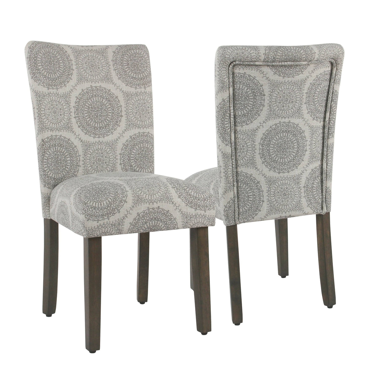 Gray Medallion Parsons Dining Chair (Set of 2) Z128803