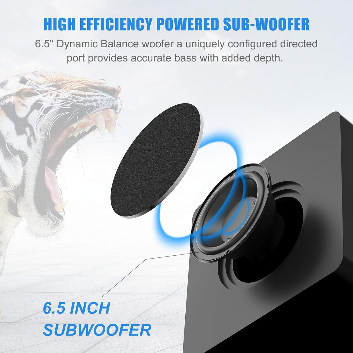 6.5’’ Bluetooth Powered Subwoofer, Black X193102