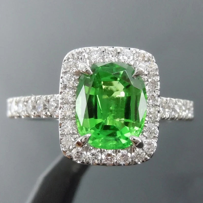 14K White Gold Halo Engagement Ring R26298