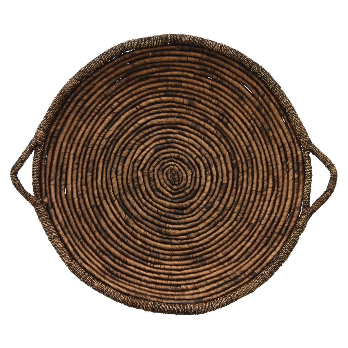 Natural Fiber Water Hyacinth Tray Brown P47557