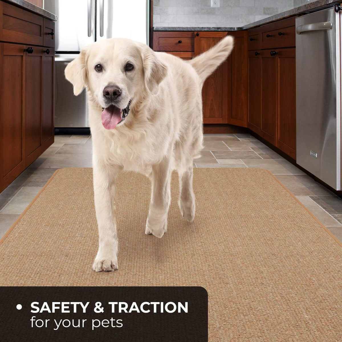 Skid-Resistant Carpet Runner, Pebble Beige, 8 Feet X 27 Inches C898