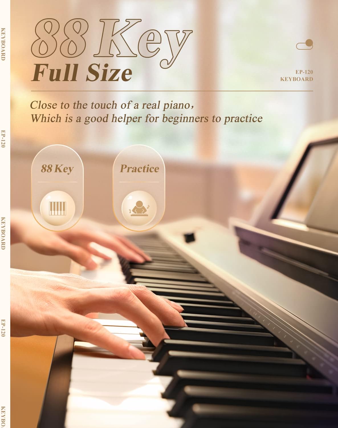 88-Key Weighted Digital Piano with Sustain Pedal N13698