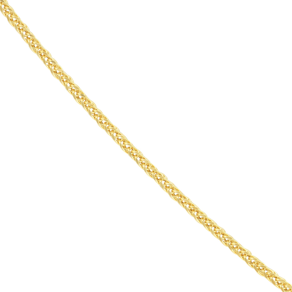 18" 1.25mm Hollow Square Wheat Chain Necklace B97213