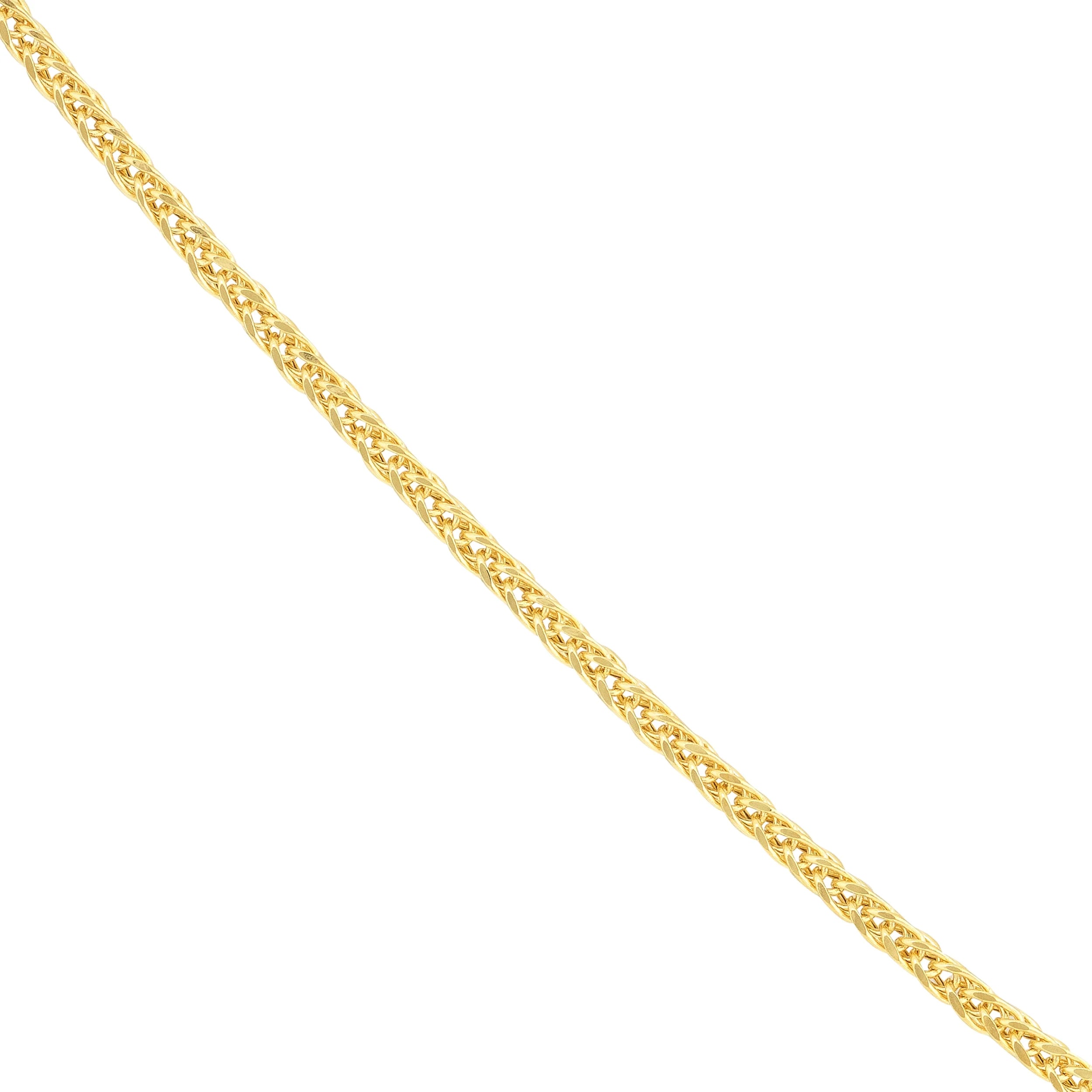 18" 1.25mm Hollow Square Wheat Chain Necklace B97213
